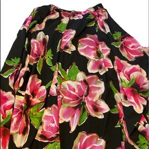 Roz & Ali black floral Maxi skirt